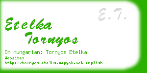 etelka tornyos business card